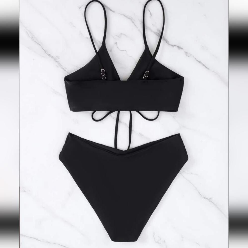 Drawstring Front Bikini set size large - Picture 2 of 2